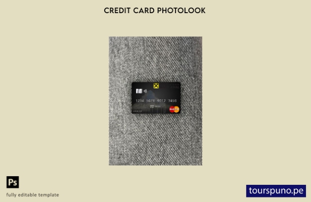 listo para imprimir Ucrania Raiffeisen Bank mastercard photolook plantilla front